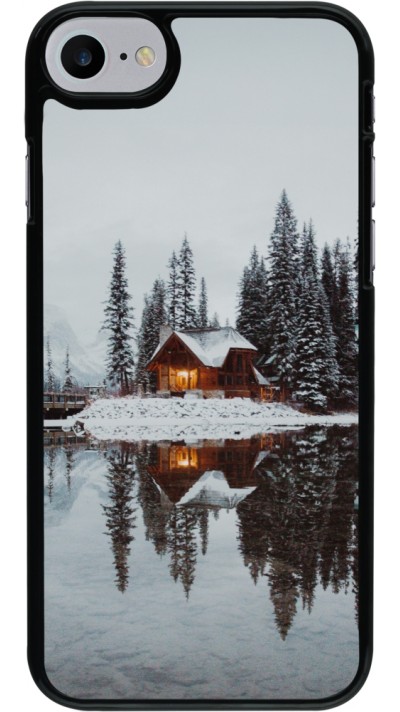 Coque iPhone 7 / 8 / SE (2020, 2022) - Winter 25 Winter house forest afternoon