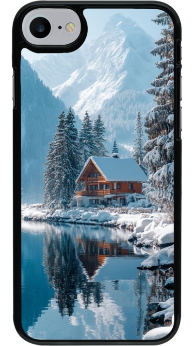 Coque iPhone 7 / 8 / SE (2020, 2022) - Winter 25 Winter house forest day