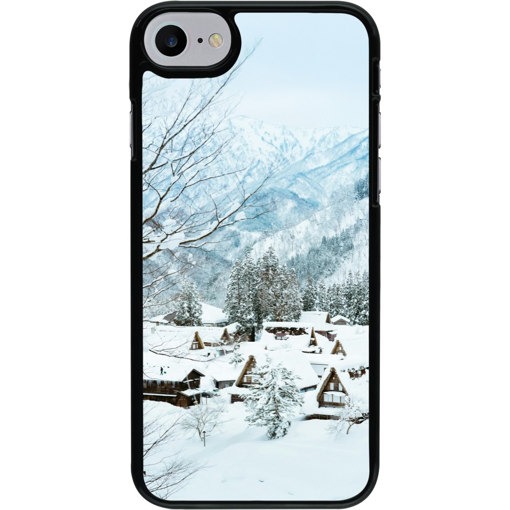 Coque iPhone 7 / 8 / SE (2020, 2022) - Winter 25 Winter snowy landscape