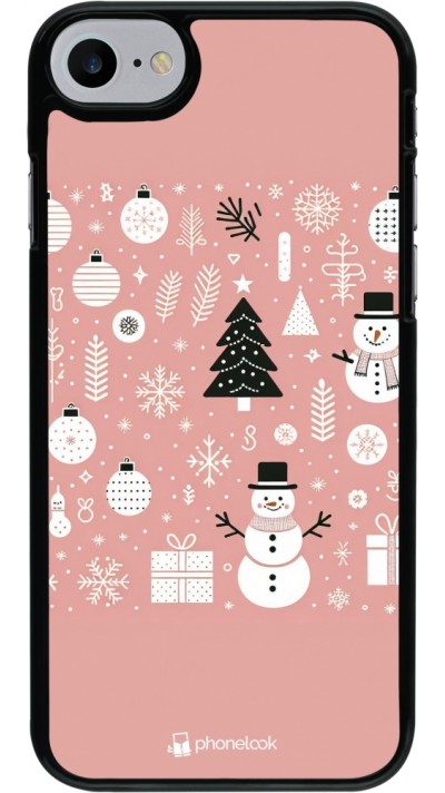 iPhone 7 / 8 / SE (2020, 2022) Case Hülle - Weihnachten 2024 Rose Schneemann Weihnachten