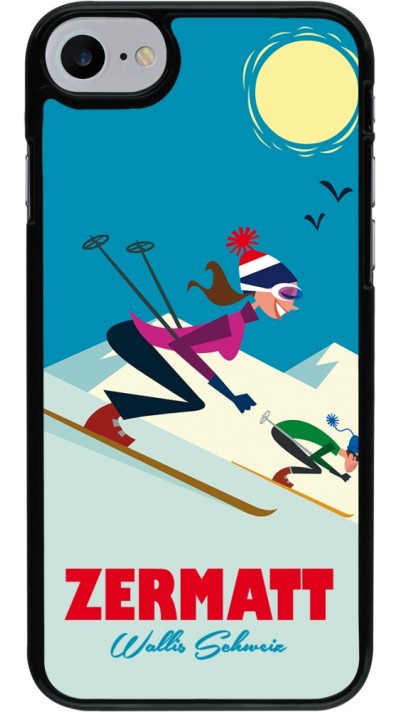 iPhone 7 / 8 / SE (2020, 2022) Case Hülle - Zermatt Ski Downhill