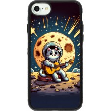 iPhone 7 / 8 / SE (2020, 2022) Case Hülle - Silikon schwarz AstroKatze RockMond