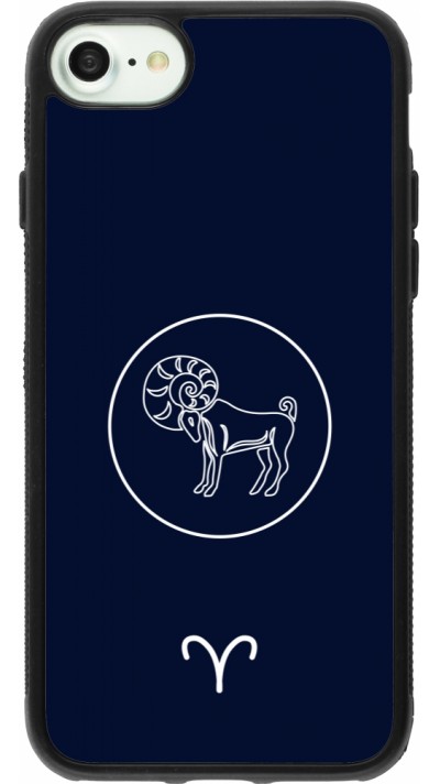 iPhone 7 / 8 / SE (2020, 2022) Case Hülle - Silikon schwarz Astrologie Widder