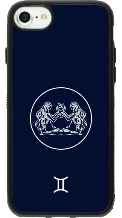 iPhone 7 / 8 / SE (2020, 2022) Case Hülle - Silikon schwarz Astrologie Zwillinge