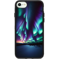 iPhone 7 / 8 / SE (2020, 2022) Case Hülle - Silikon schwarz Funkelndes Nordlicht