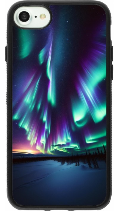 iPhone 7 / 8 / SE (2020, 2022) Case Hülle - Silikon schwarz Funkelndes Nordlicht