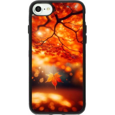iPhone 7 / 8 / SE (2020, 2022) Case Hülle - Silikon schwarz Herbst Magisch Orange