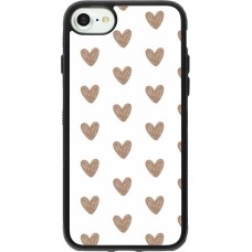 iPhone 7 / 8 / SE (2020, 2022) Case Hülle - Silikon schwarz Autumn 2024 brown hearts
