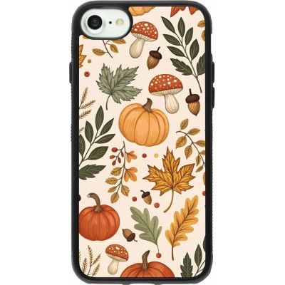 iPhone 7 / 8 / SE (2020, 2022) Case Hülle - Silikon schwarz Autumn 25 Autumn pattern