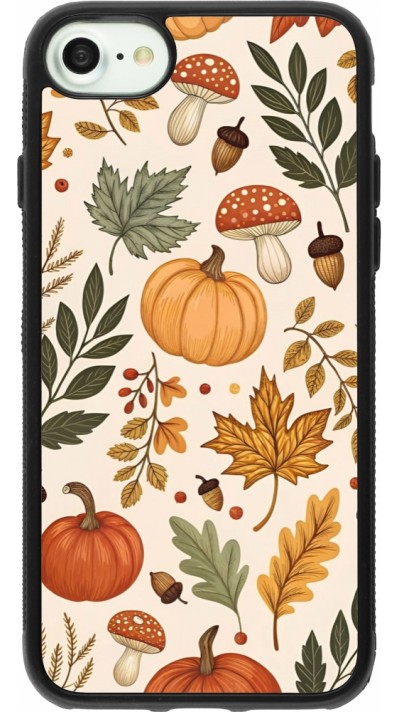 iPhone 7 / 8 / SE (2020, 2022) Case Hülle - Silikon schwarz Autumn 25 Autumn pattern