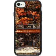 Coque iPhone 7 / 8 / SE (2020, 2022) - Silicone rigide noir Autumn 25 Coffee shop