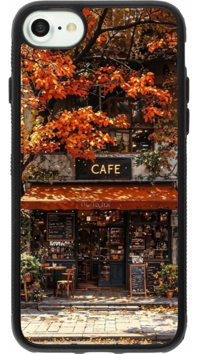 iPhone 7 / 8 / SE (2020, 2022) Case Hülle - Silikon schwarz Autumn 25 Coffee shop