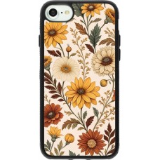 iPhone 7 / 8 / SE (2020, 2022) Case Hülle - Silikon schwarz Autumn 25 Flower pattern