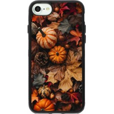 Coque iPhone 7 / 8 / SE (2020, 2022) - Silicone rigide noir Autumn 25 Pumpkin