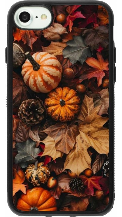 iPhone 7 / 8 / SE (2020, 2022) Case Hülle - Silikon schwarz Autumn 25 Pumpkin