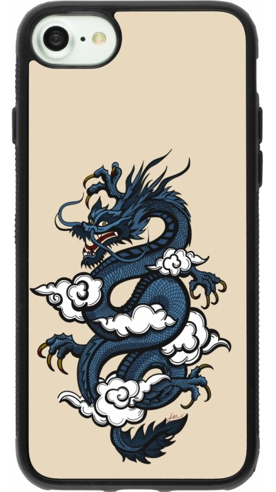 iPhone 7 / 8 / SE (2020, 2022) Case Hülle - Silikon schwarz Blue Dragon Tattoo