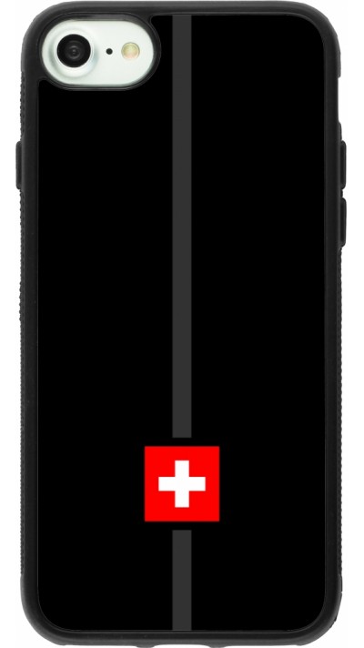 iPhone 7 / 8 / SE (2020, 2022) Case Hülle - Silikon schwarz Kanton CH schwarz