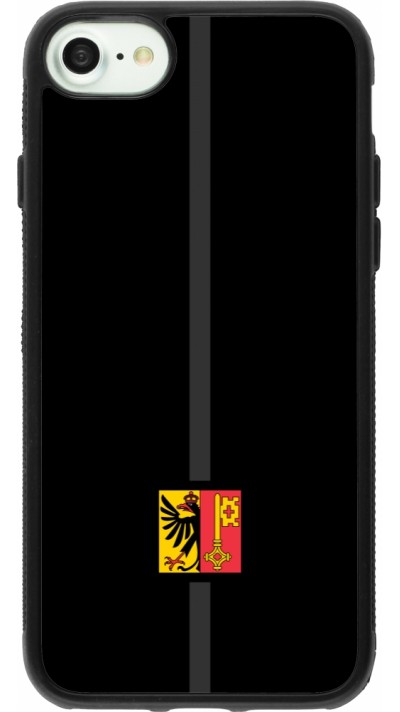 iPhone 7 / 8 / SE (2020, 2022) Case Hülle - Silikon schwarz Kanton GE schwarz