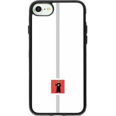 iPhone 7 / 8 / SE (2020, 2022) Case Hülle - Silikon schwarz Kanton GL weiss