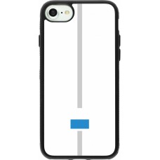 Coque iPhone 7 / 8 / SE (2020, 2022) - Silicone rigide noir Canton LU blanc