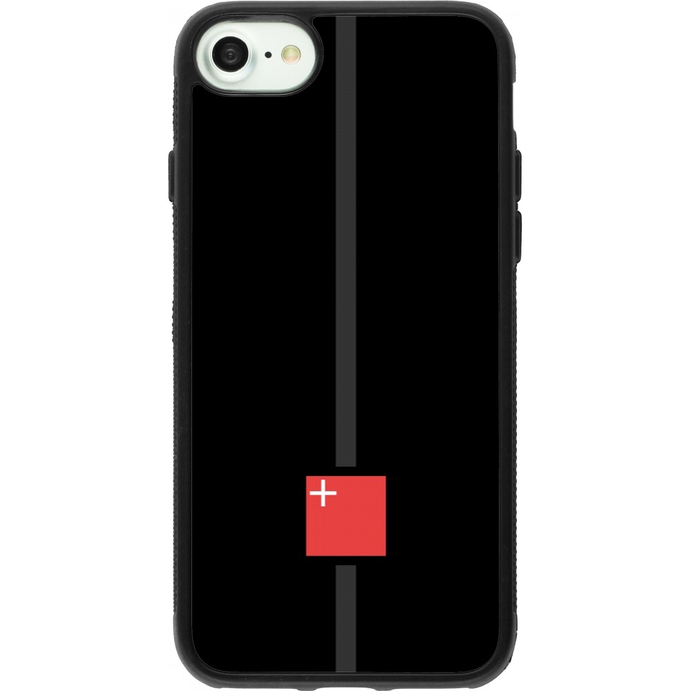 iPhone 7 / 8 / SE (2020, 2022) Case Hülle - Silikon schwarz Kanton SZ schwarz