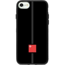 iPhone 7 / 8 / SE (2020, 2022) Case Hülle - Silikon schwarz Kanton SZ schwarz