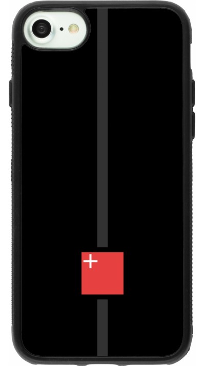 iPhone 7 / 8 / SE (2020, 2022) Case Hülle - Silikon schwarz Kanton SZ schwarz