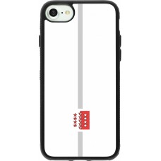 iPhone 7 / 8 / SE (2020, 2022) Case Hülle - Silikon schwarz Kanton VS weiss