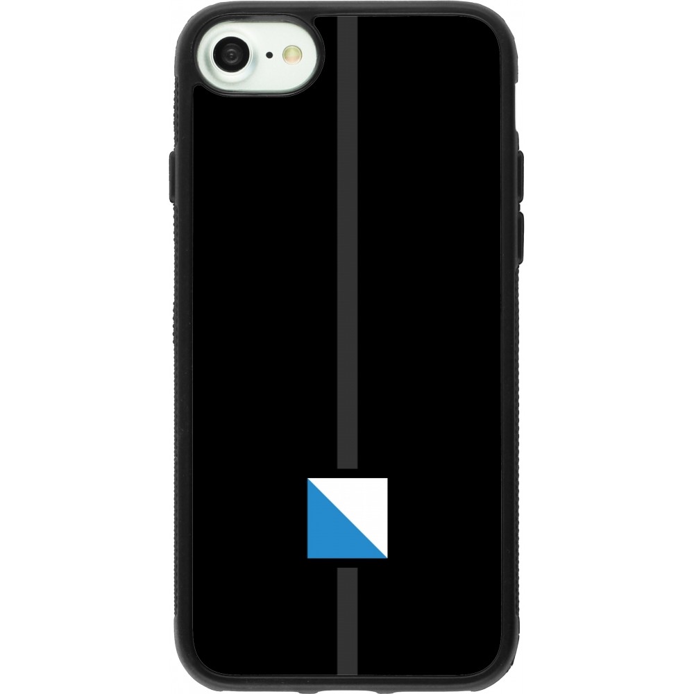 iPhone 7 / 8 / SE (2020, 2022) Case Hülle - Silikon schwarz Kanton ZH schwarz