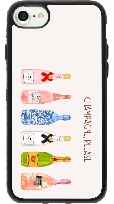 iPhone 7 / 8 / SE (2020, 2022) Case Hülle - Silikon schwarz Champagne Please