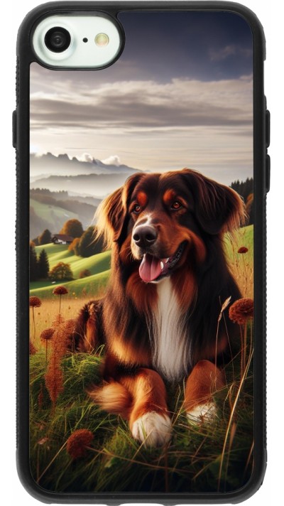 iPhone 7 / 8 / SE (2020, 2022) Case Hülle - Silikon schwarz Hund Land Schweiz