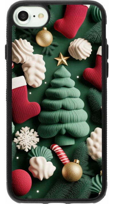 iPhone 7 / 8 / SE (2020, 2022) Case Hülle - Silikon schwarz Christmas 25 Christmas textiles