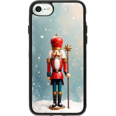 iPhone 7 / 8 / SE (2020, 2022) Case Hülle - Silikon schwarz Christmas 25 Nutcracker Snow
