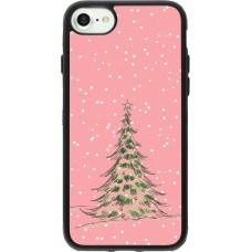 iPhone 7 / 8 / SE (2020, 2022) Case Hülle - Silikon schwarz Christmas 25 Pink Tree