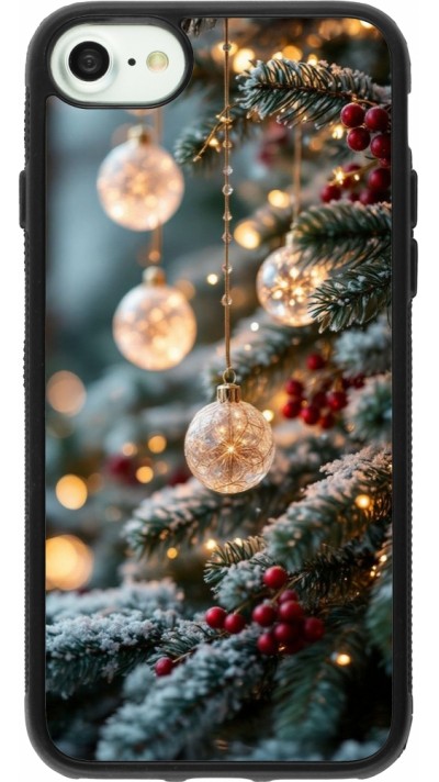 iPhone 7 / 8 / SE (2020, 2022) Case Hülle - Silikon schwarz Christmas 25 Xmas Decorated Tree