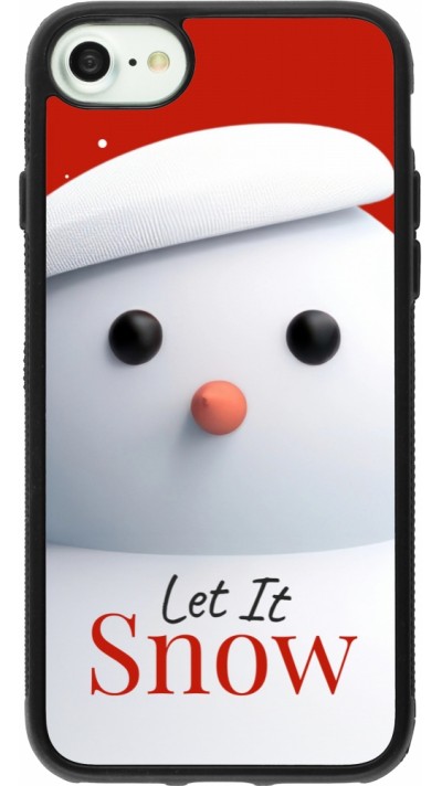 iPhone 7 / 8 / SE (2020, 2022) Case Hülle - Silikon schwarz Christmas 25 Xmas Snowman