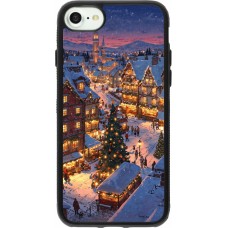 iPhone 7 / 8 / SE (2020, 2022) Case Hülle - Silikon schwarz Christmas 25 Xmas Village