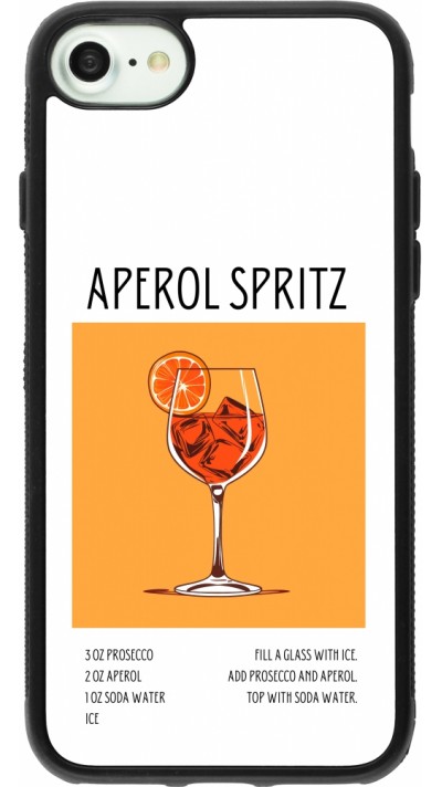 iPhone 7 / 8 / SE (2020, 2022) Case Hülle - Silikon schwarz Cocktail Rezept Aperol Spritz