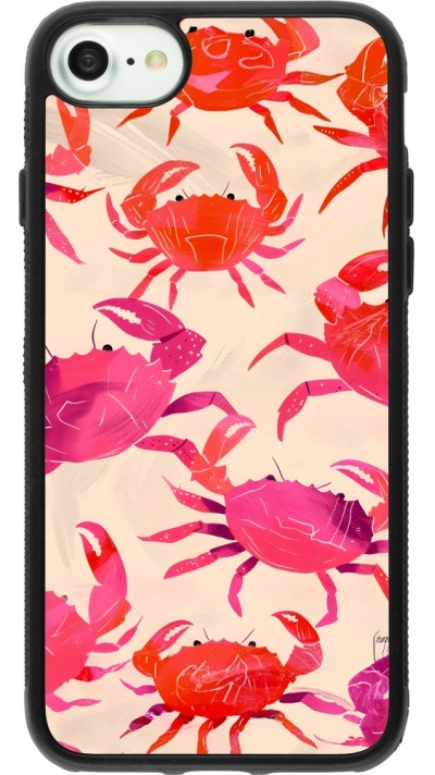 iPhone 7 / 8 / SE (2020, 2022) Case Hülle - Silikon schwarz Crabs Paint