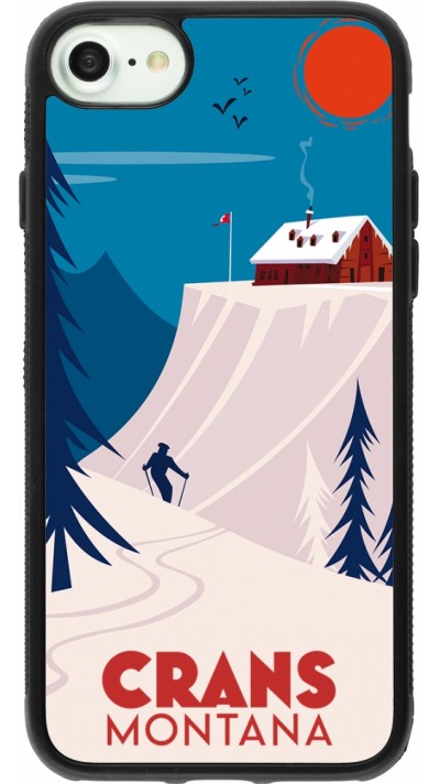 iPhone 7 / 8 / SE (2020, 2022) Case Hülle - Silikon schwarz Crans-Montana Cabane