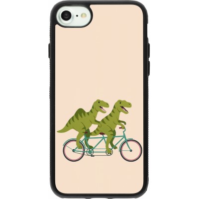 iPhone 7 / 8 / SE (2020, 2022) Case Hülle - Silikon schwarz Dinosaurs on bikes 2026
