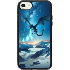 iPhone 7 / 8 / SE (2020, 2022) Case Hülle - Silikon schwarz Drache nächtliche Berg