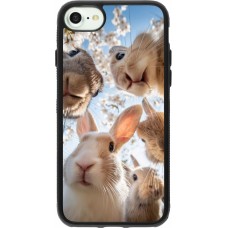 Coque iPhone 7 / 8 / SE (2020, 2022) - Silicone rigide noir Easter 2026 Rabbits