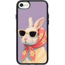 Coque iPhone 7 / 8 / SE (2020, 2022) - Silicone rigide noir Easter 2026 Rabbit with scarf