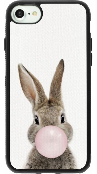 iPhone 7 / 8 / SE (2020, 2022) Case Hülle - Silikon schwarz Easter 2023 bubble gum bunny