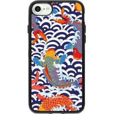Coque iPhone 7 / 8 / SE (2020, 2022) - Silicone rigide noir Easter 2023 japanese fish