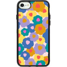 iPhone 7 / 8 / SE (2020, 2022) Case Hülle - Silikon schwarz Easter 2024 flower power