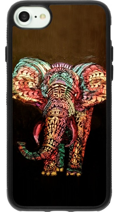 Coque iPhone 7 / 8 / SE (2020, 2022) - Silicone rigide noir Elephant 02