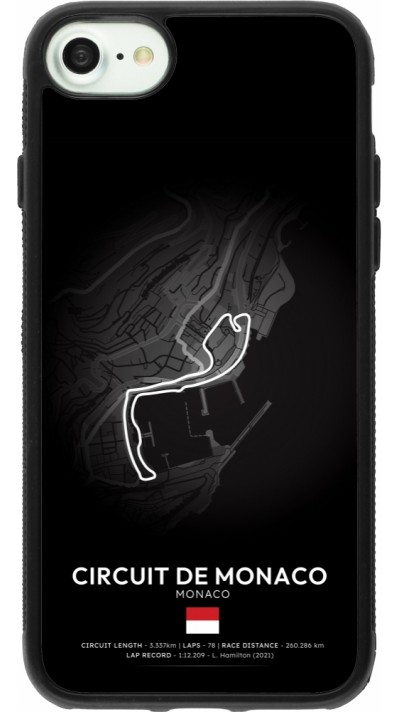 iPhone 7 / 8 / SE (2020, 2022) Case Hülle - Silikon schwarz F1 Track 2025 Monaco