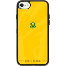 Coque iPhone 7 / 8 / SE (2020, 2022) - Silicone rigide noir Maillot de football Afrique du Sud 2026 personnalisable